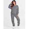 imageANRABESS Womens Two Piece Outfits Sweatsuit Lounge Set Long Sleeve Crewneck Sweatshirt Jogger Pants Tracksuit 2025 Fall SetsDeep Grey
