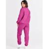 imageANRABESS Womens Two Piece Outfits Sweatsuit Lounge Set Long Sleeve Crewneck Sweatshirt Jogger Pants Tracksuit 2025 Fall SetsHot Pink