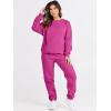 imageANRABESS Womens Two Piece Outfits Sweatsuit Lounge Set Long Sleeve Crewneck Sweatshirt Jogger Pants Tracksuit 2025 Fall SetsHot Pink