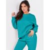 imageANRABESS Womens Two Piece Outfits Sweatsuit Lounge Set Long Sleeve Crewneck Sweatshirt Jogger Pants Tracksuit 2025 Fall SetsLake