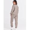 imageANRABESS Womens Two Piece Outfits Sweatsuit Lounge Set Long Sleeve Crewneck Sweatshirt Jogger Pants Tracksuit 2025 Fall SetsLight Khaki