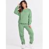 imageANRABESS Womens Two Piece Outfits Sweatsuit Lounge Set Long Sleeve Crewneck Sweatshirt Jogger Pants Tracksuit 2025 Fall SetsMint Green