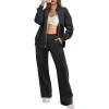 imageANRABESS Women 2 Piece Outfits Lounge Set Oversized Zip Up Sweatshirt Jacket Sweatpant Matching Sweat Sets Winter SweatsuitsBlack
