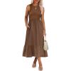 imageANRABESS Women Midi Dresses 2025 Summer Casual Sleeveless Sundress High Neck Tank Top Racerback Flowy Beach Dress  PocketsBrown