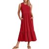 imageANRABESS Women Summer Casual Sleeveless Crewneck Sundress Aline Flowy Tiered Maxi Long Beach Dress Vacation OutfitsBright Red