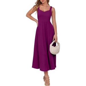 imageANRABESS Women Summer Casual Dress Sleeveless Smocked Back Tank Midi Dresses 2025 Beach Vacation Sundress with PocketsPurple