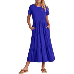 imageANRABESS Women Summer Maxi Dress Short Sleeve Swing Casual Asymmetric Tiered Vacation Long Beach Sundress OutfitsRoyal Blue