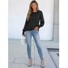 imageANRABESS Long Sleeve Shirts for Women 2025 Fall Dressy Casual Tops Pleated Crewneck Loose Basic Blouses FashionBlack