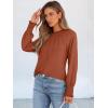 imageANRABESS Long Sleeve Shirts for Women 2025 Fall Dressy Casual Tops Pleated Crewneck Loose Basic Blouses FashionBrown