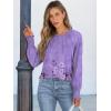 imageANRABESS Long Sleeve Shirts for Women 2025 Fall Dressy Casual Tops Pleated Crewneck Loose Basic Blouses FashionFloral Purple