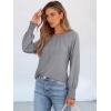 imageANRABESS Long Sleeve Shirts for Women 2025 Fall Dressy Casual Tops Pleated Crewneck Loose Basic Blouses FashionGrey