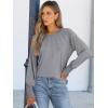 imageANRABESS Long Sleeve Shirts for Women 2025 Fall Dressy Casual Tops Pleated Crewneck Loose Basic Blouses FashionGrey