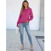 imageANRABESS Long Sleeve Shirts for Women 2025 Fall Dressy Casual Tops Pleated Crewneck Loose Basic Blouses FashionHot Pink