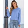 imageANRABESS Long Sleeve Shirts for Women 2025 Fall Dressy Casual Tops Pleated Crewneck Loose Basic Blouses FashionLight Blue