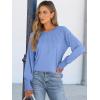 imageANRABESS Long Sleeve Shirts for Women 2025 Fall Dressy Casual Tops Pleated Crewneck Loose Basic Blouses FashionLight Blue
