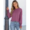 imageANRABESS Long Sleeve Shirts for Women 2025 Fall Dressy Casual Tops Pleated Crewneck Loose Basic Blouses FashionMauve