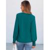 imageANRABESS Long Sleeve Shirts for Women 2025 Fall Dressy Casual Tops Pleated Crewneck Loose Basic Blouses FashionMidnight Green
