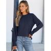imageANRABESS Long Sleeve Shirts for Women 2025 Fall Dressy Casual Tops Pleated Crewneck Loose Basic Blouses FashionNavy Blue