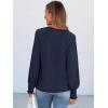 imageANRABESS Long Sleeve Shirts for Women 2025 Fall Dressy Casual Tops Pleated Crewneck Loose Basic Blouses FashionNavy Blue