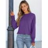 imageANRABESS Long Sleeve Shirts for Women 2025 Fall Dressy Casual Tops Pleated Crewneck Loose Basic Blouses FashionPurple