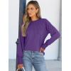 imageANRABESS Long Sleeve Shirts for Women 2025 Fall Dressy Casual Tops Pleated Crewneck Loose Basic Blouses FashionPurple