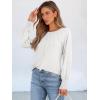 imageANRABESS Long Sleeve Shirts for Women 2025 Fall Dressy Casual Tops Pleated Crewneck Loose Basic Blouses FashionWhite