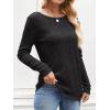 imageANRABESS Long Sleeve Shirts for Women Crewneck Tunic Tops Business Casual Fit Fall Lightweight Sweaters Fashion Clothes 2025Black