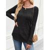 imageANRABESS Long Sleeve Shirts for Women Crewneck Tunic Tops Business Casual Fit Fall Lightweight Sweaters Fashion Clothes 2025Black