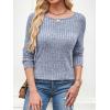 imageANRABESS Long Sleeve Shirts for Women Crewneck Tunic Tops Business Casual Fit Fall Lightweight Sweaters Fashion Clothes 2025Blue