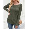 imageANRABESS Long Sleeve Shirts for Women Crewneck Tunic Tops Business Casual Fit Fall Lightweight Sweaters Fashion Clothes 2025Deep Green