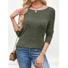imageANRABESS Long Sleeve Shirts for Women Crewneck Tunic Tops Business Casual Fit Fall Lightweight Sweaters Fashion Clothes 2025Deep Green