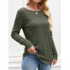 imageANRABESS Long Sleeve Shirts for Women Crewneck Tunic Tops Business Casual Fit Fall Lightweight Sweaters Fashion Clothes 2025Deep Green