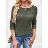 imageANRABESS Long Sleeve Shirts for Women Crewneck Tunic Tops Business Casual Fit Fall Lightweight Sweaters Fashion Clothes 2025Deep Green