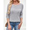 imageANRABESS Long Sleeve Shirts for Women Crewneck Tunic Tops Business Casual Fit Fall Lightweight Sweaters Fashion Clothes 2025Grey