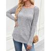 imageANRABESS Long Sleeve Shirts for Women Crewneck Tunic Tops Business Casual Fit Fall Lightweight Sweaters Fashion Clothes 2025Grey