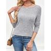 imageANRABESS Long Sleeve Shirts for Women Crewneck Tunic Tops Business Casual Fit Fall Lightweight Sweaters Fashion Clothes 2025Grey