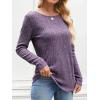 imageANRABESS Long Sleeve Shirts for Women Crewneck Tunic Tops Business Casual Fit Fall Lightweight Sweaters Fashion Clothes 2025Purple