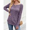 imageANRABESS Long Sleeve Shirts for Women Crewneck Tunic Tops Business Casual Fit Fall Lightweight Sweaters Fashion Clothes 2025Purple