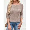 imageANRABESS Long Sleeve Shirts for Women Crewneck Tunic Tops Business Casual Fit Fall Lightweight Sweaters Fashion Clothes 2025Tan