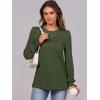 imageANRABESS Long Sleeve Shirts for Women Fall Fashion 2025 Dressy Casual Blouses Trendy Pleated Tunic Tops OutfitsArmy Green