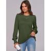 imageANRABESS Long Sleeve Shirts for Women Fall Fashion 2025 Dressy Casual Blouses Trendy Pleated Tunic Tops OutfitsArmy Green