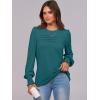 imageANRABESS Long Sleeve Shirts for Women Fall Fashion 2025 Dressy Casual Blouses Trendy Pleated Tunic Tops OutfitsBlue Green