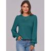 imageANRABESS Long Sleeve Shirts for Women Fall Fashion 2025 Dressy Casual Blouses Trendy Pleated Tunic Tops OutfitsBlue Green