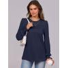 imageANRABESS Long Sleeve Shirts for Women Fall Fashion 2025 Dressy Casual Blouses Trendy Pleated Tunic Tops OutfitsDark Blue