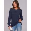 imageANRABESS Long Sleeve Shirts for Women Fall Fashion 2025 Dressy Casual Blouses Trendy Pleated Tunic Tops OutfitsDark Blue