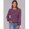 imageANRABESS Long Sleeve Shirts for Women Fall Fashion 2025 Dressy Casual Blouses Trendy Pleated Tunic Tops OutfitsFuchsia