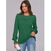imageANRABESS Long Sleeve Shirts for Women Fall Fashion 2025 Dressy Casual Blouses Trendy Pleated Tunic Tops OutfitsGreen