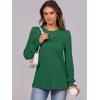 imageANRABESS Long Sleeve Shirts for Women Fall Fashion 2025 Dressy Casual Blouses Trendy Pleated Tunic Tops OutfitsGreen