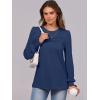 imageANRABESS Long Sleeve Shirts for Women Fall Fashion 2025 Dressy Casual Blouses Trendy Pleated Tunic Tops OutfitsNavy Blue