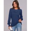 imageANRABESS Long Sleeve Shirts for Women Fall Fashion 2025 Dressy Casual Blouses Trendy Pleated Tunic Tops OutfitsNavy Blue